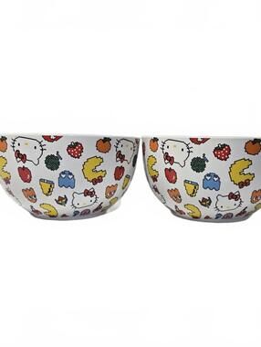 Rare Collaboration / Sanrio Hello Kitty x Pac-Man Ceramic Bowls Set of 2 / 2019
